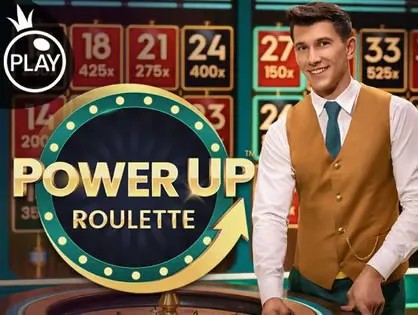 Power UP Roulette online game logo by Pragmatic Play on vem-apostar.pt